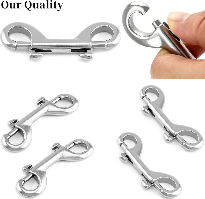 Chyobo Dog Lesh Double Ended Snap Hooks for Walking Running,Stainless Steel Dog Clips for All Pet Leash,Pet Feed Buckets,Horse Tack,Camping Hammock,Widely Use (4Pack) - Image 3